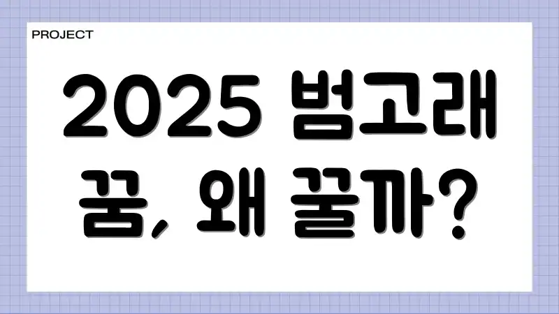 2025 범고래 꿈, 왜 꿀까?