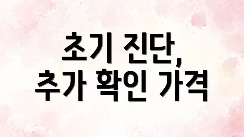 초기 진단, 추가 확인 가격